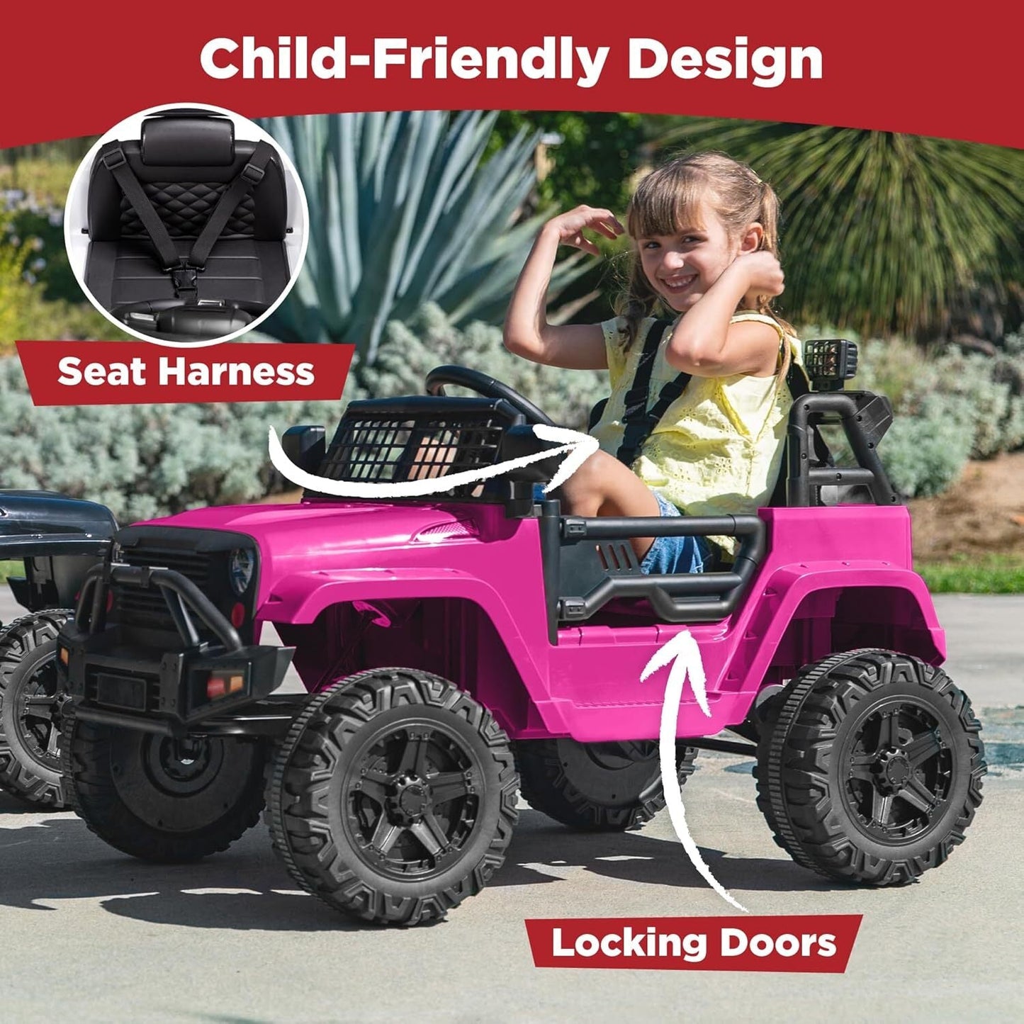 12V Kids Ride-On Truck Car with Parent Remote Control