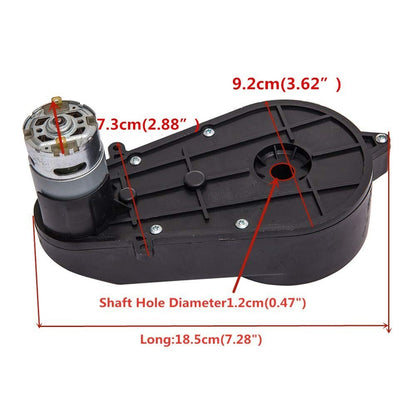 12V DC Motor and Gearbox for Kids Ride-On Car Repairs and Upgrades