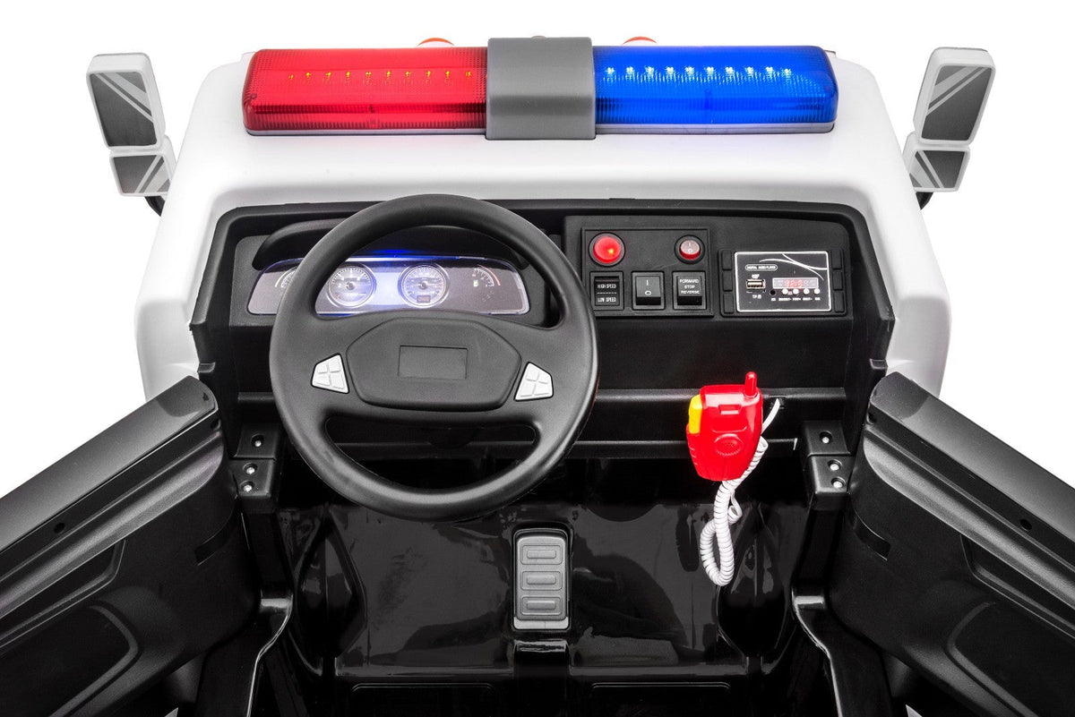 Big Rescue 4WD Police Ride-On Vehicle for Kids in Black