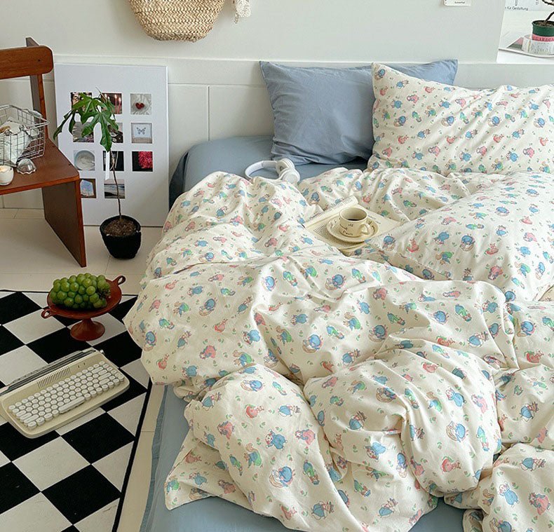 Sweet Floral Bedding Set / Pink