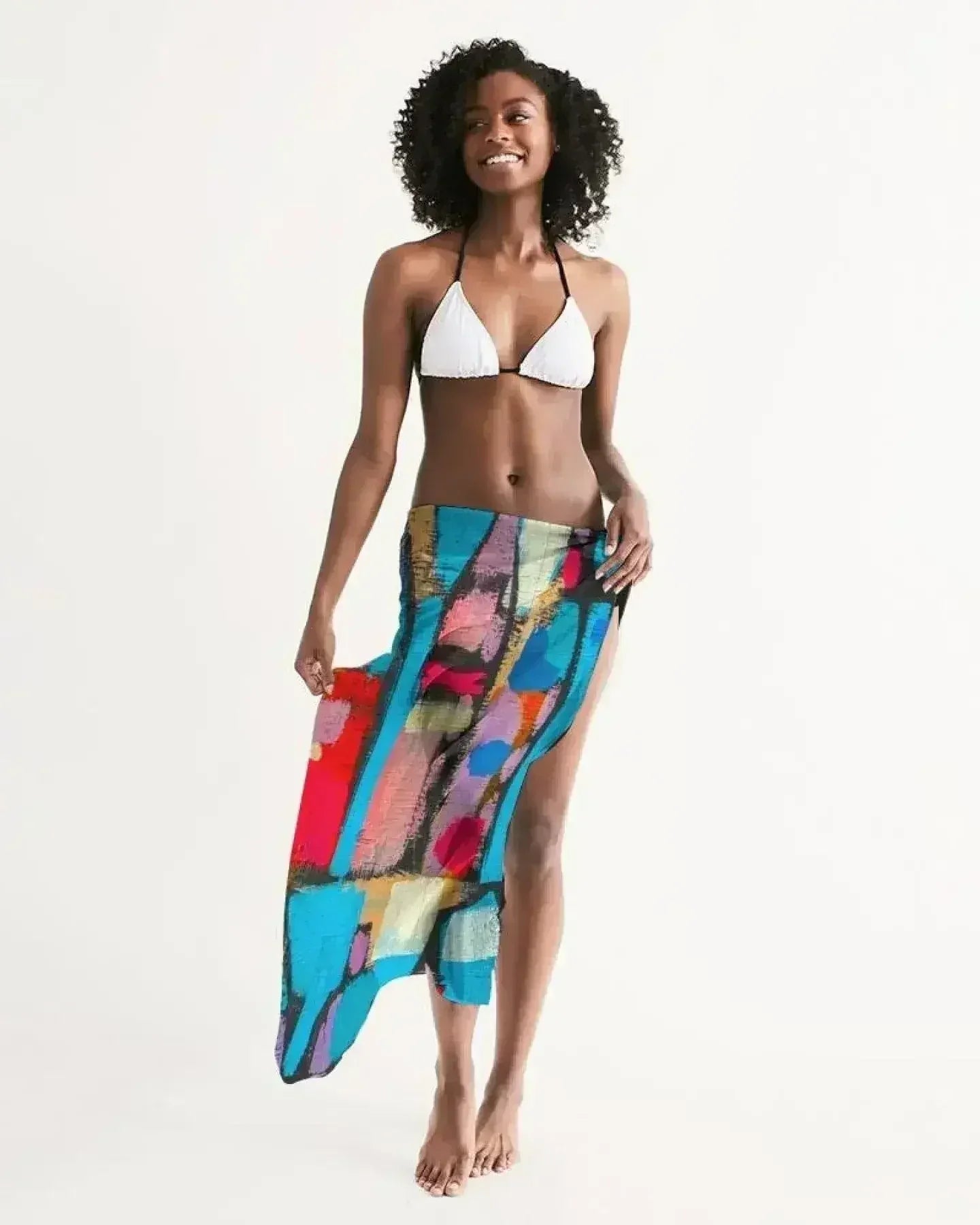 Swimsuit Cover Up Wrap / Sheer Multicolor - Sh7a00u