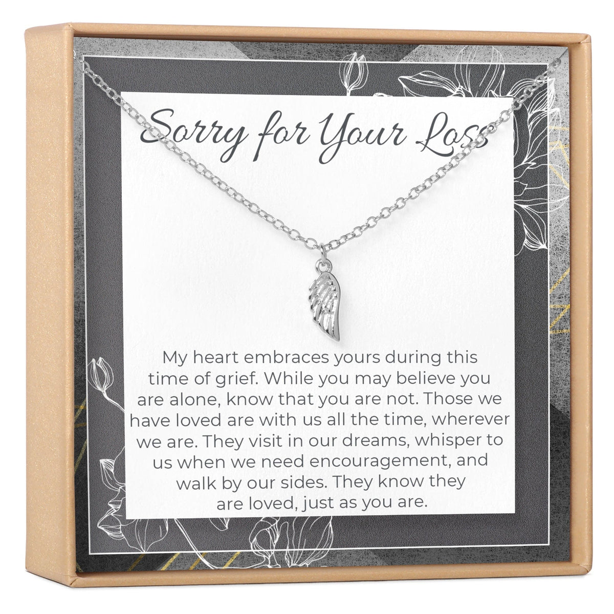 Sympathy Wing Pendant Necklace
