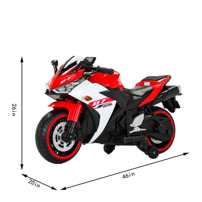 12V Electric Kids Motorcycle with Training Wheels