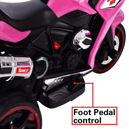 12V Kids Electric Ride-On Motorcycle Battery-Powered Bike for Girls