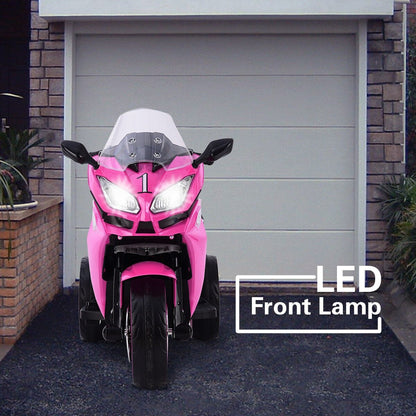 12V Kids Electric Ride-On Motorcycle Battery-Powered Bike for Girls