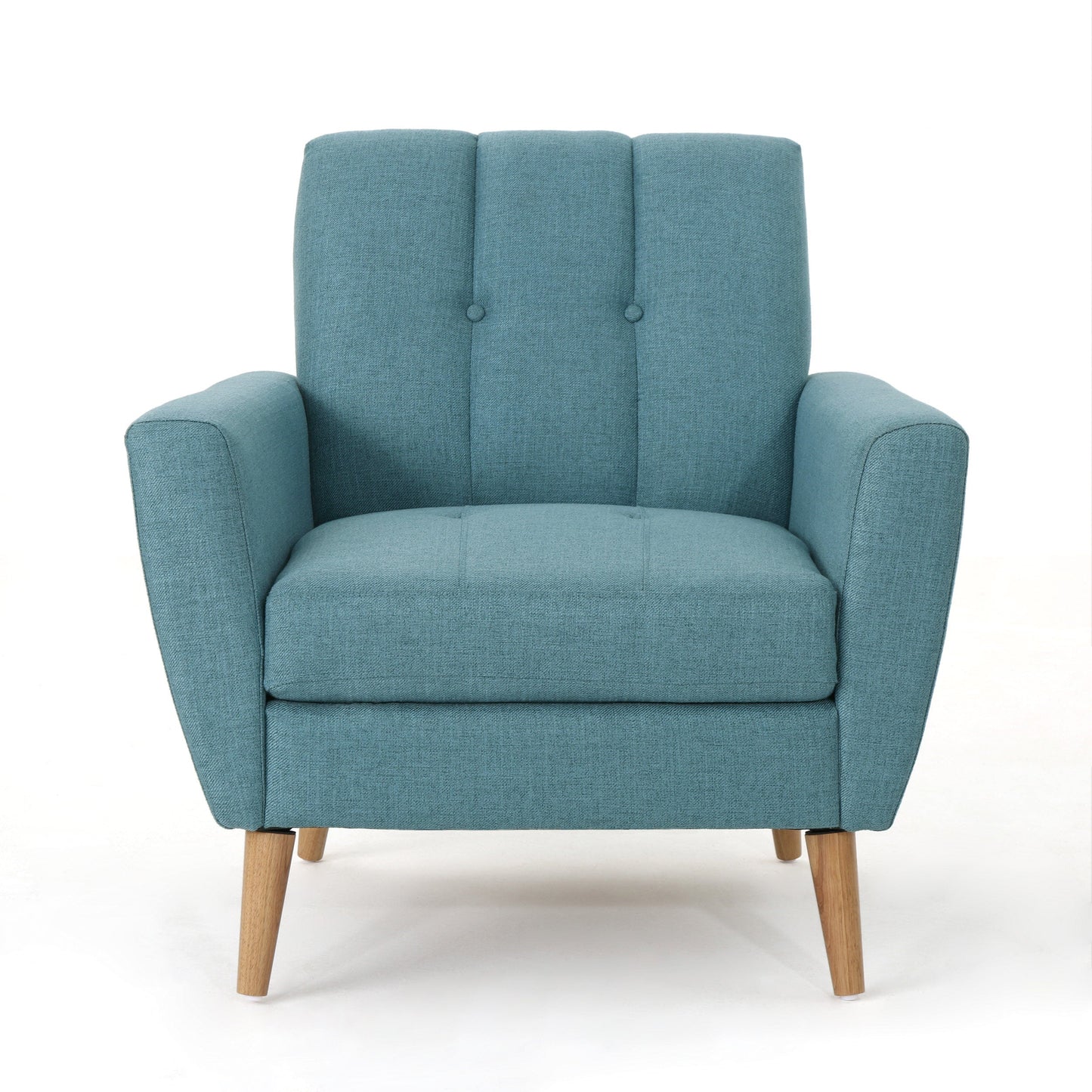 Mid Century Fabric Channel Stitch Club Chair
