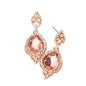 Teardrop Centered Dangle Evening Earrings