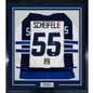 Framed Autographed/Signed Mark Scheifele 35x39 Winnipeg White Hockey Jersey JSA COA