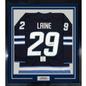 Framed Autographed/Signed Patrik Laine 35x39 Winnipeg Blue Hockey Jersey Beckett BAS COA
