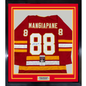Framed Autographed/Signed Andrew Mangiapane 35x39 Calgary Red Hockey Jersey JSA COA