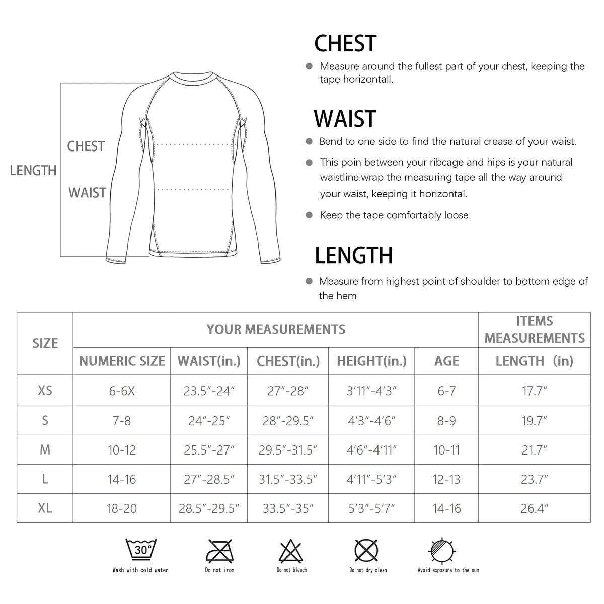 TELALEO 4, 3, 2, 5/1 Pack Boys' Girls' Compression Shirts Youth Long Sleeve Undershirt Sports Moisture Wicking Baselayer X-Large 3black - # BOAA13110001