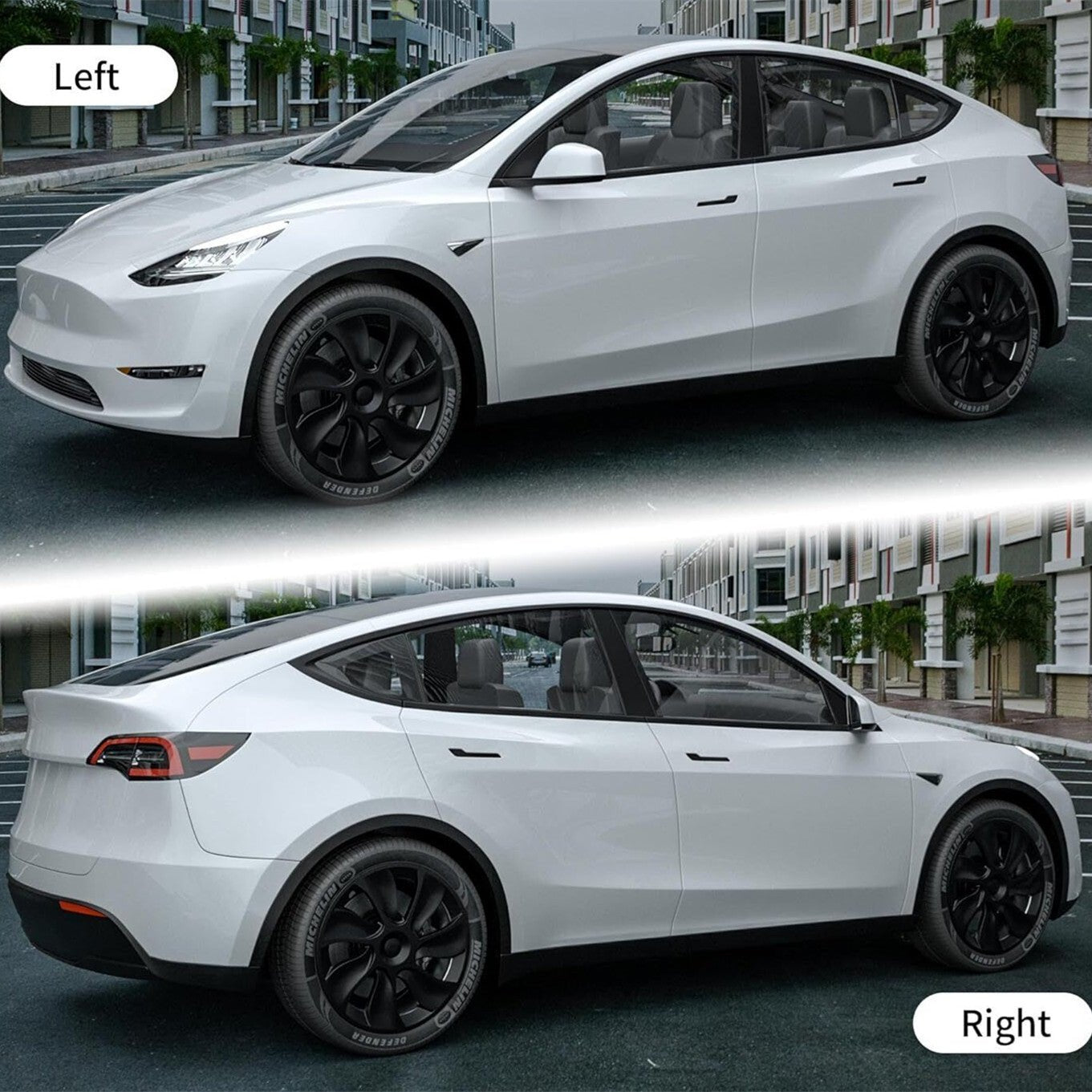 TESERY 18″ 19″ 20″ Wheel Covers for Tesla Model 3 / Model Y (4PCS)