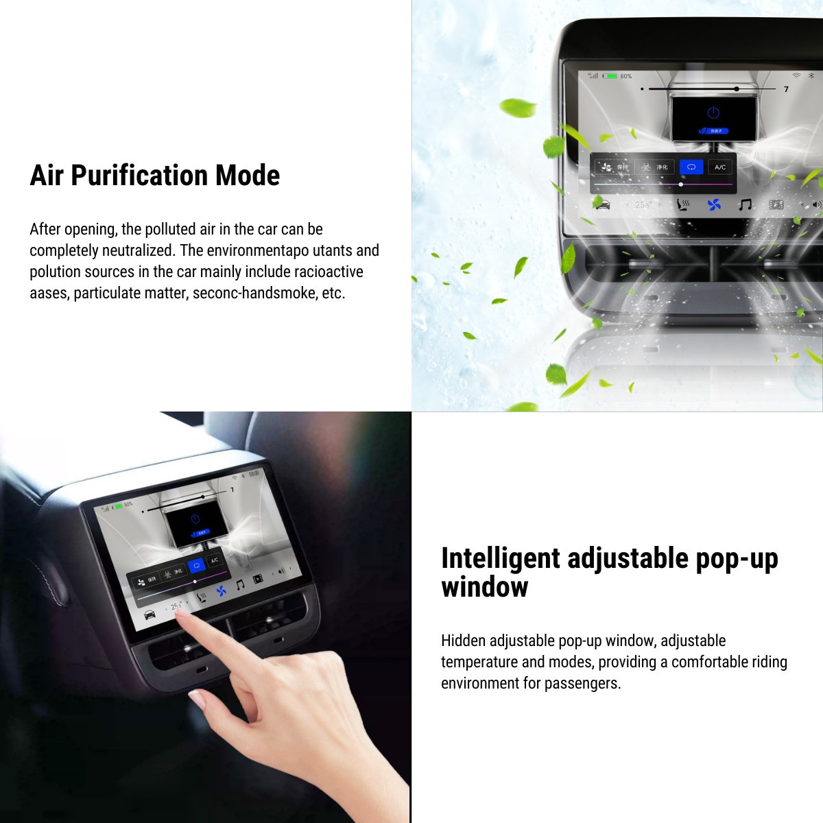 TESERY 7" Rear Entertainment System for Model Y / 3