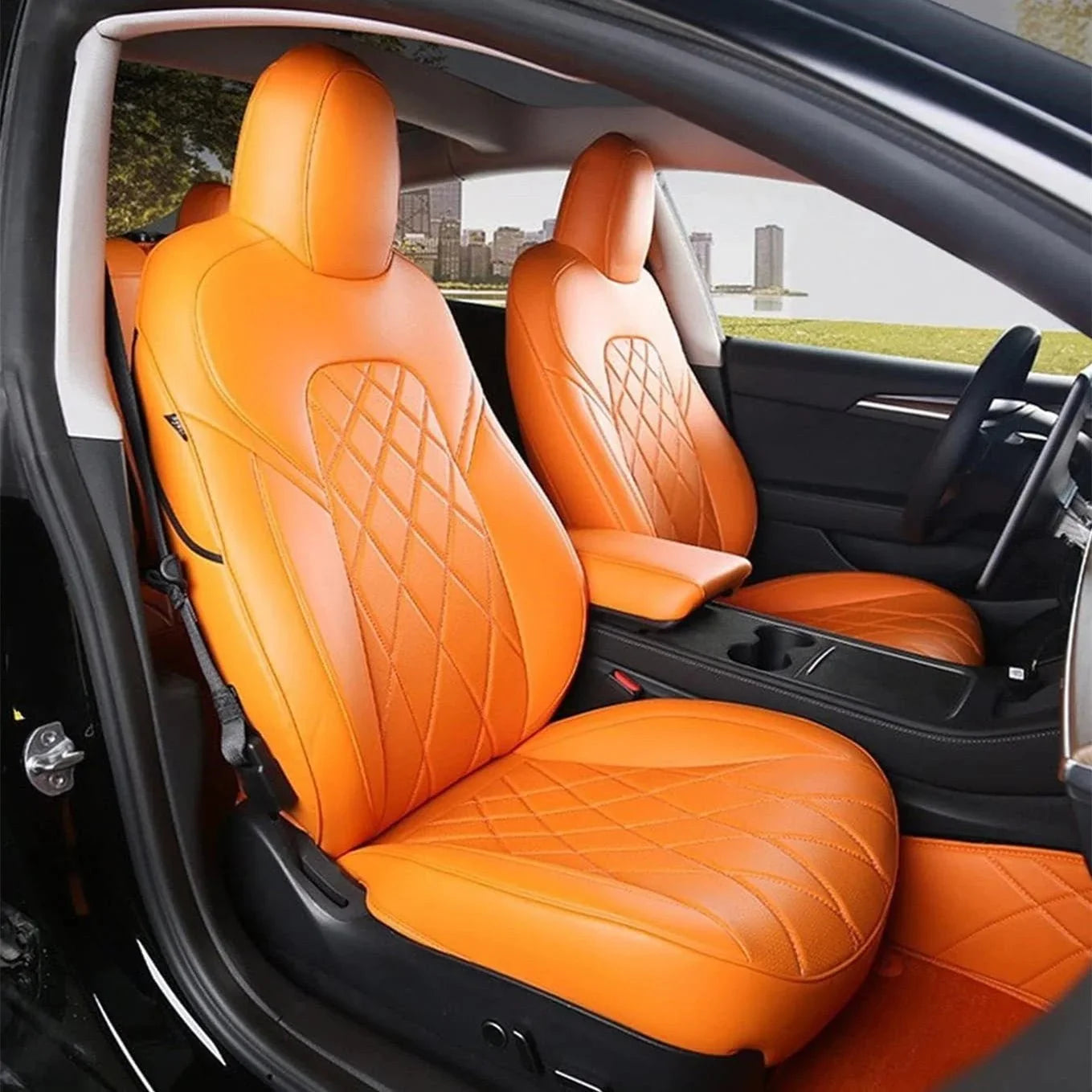 TESERY Leather Seat Covers for Model 3/Y | Clearance Sale | Limited Stock