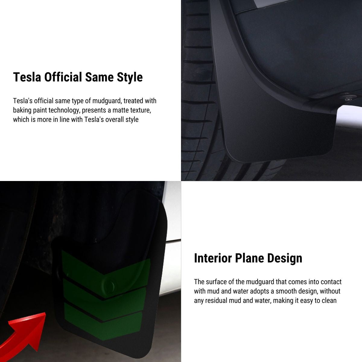 TESERY Upgraded OEM Mud Flaps Splash Guards for Model 3 / Model Y