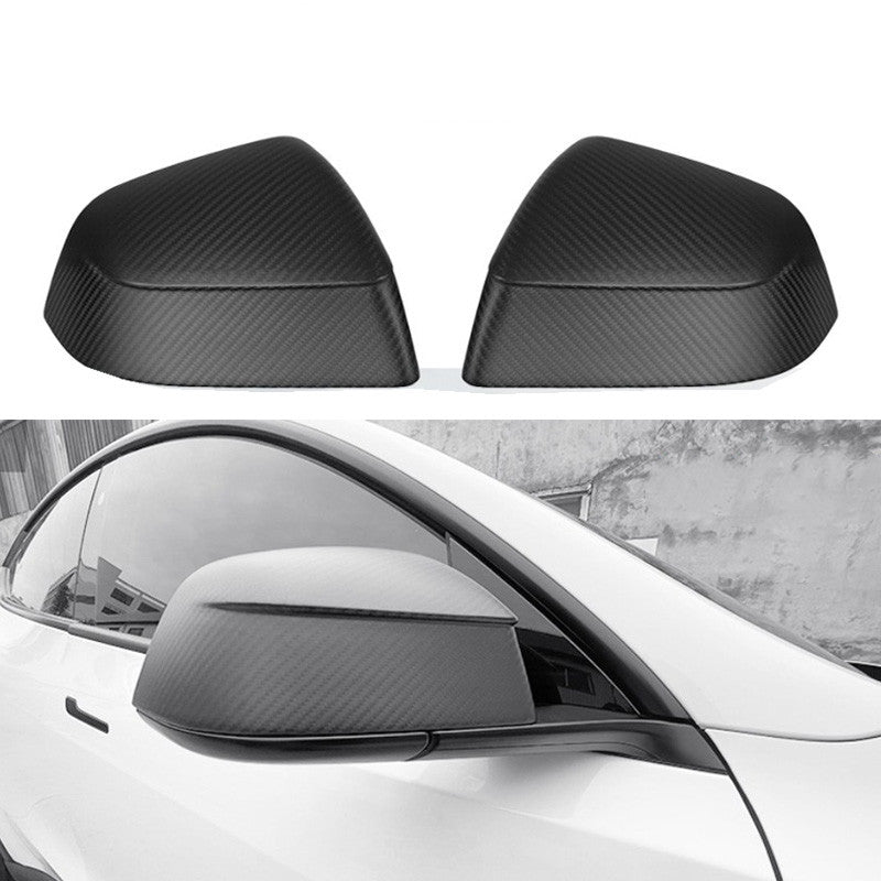 Carbon Fiber Mirror Covers for Model 3 / Y | 3 Finishes | 3M Adhesive