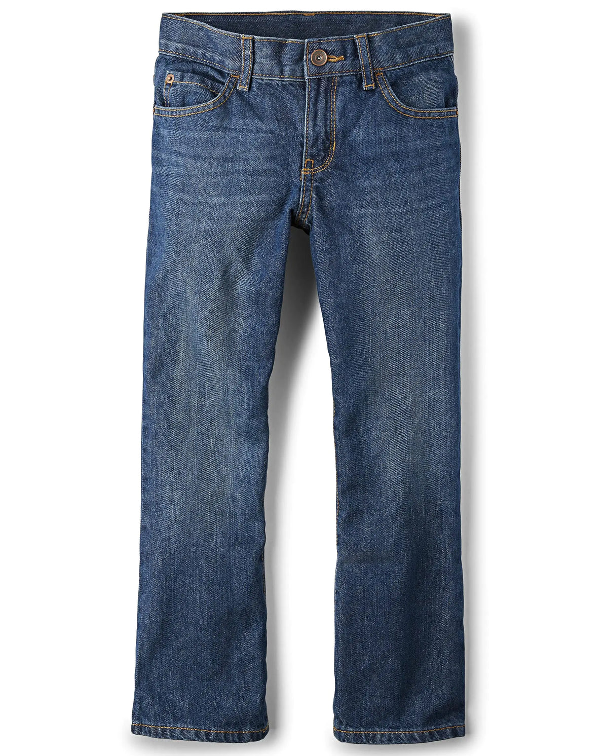The Children's Place Boys' Basic Bootcut Jeans 10 Dark Jupiter Single - # BOAA12410005