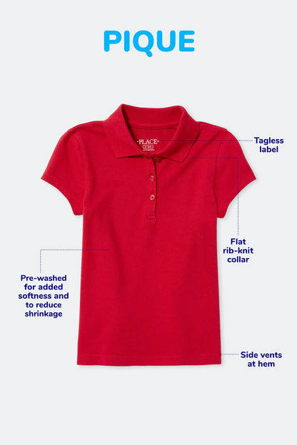 The Children's Place boys Long Sleeve Pique Polo Small Nautico Single - # BOAA11510008