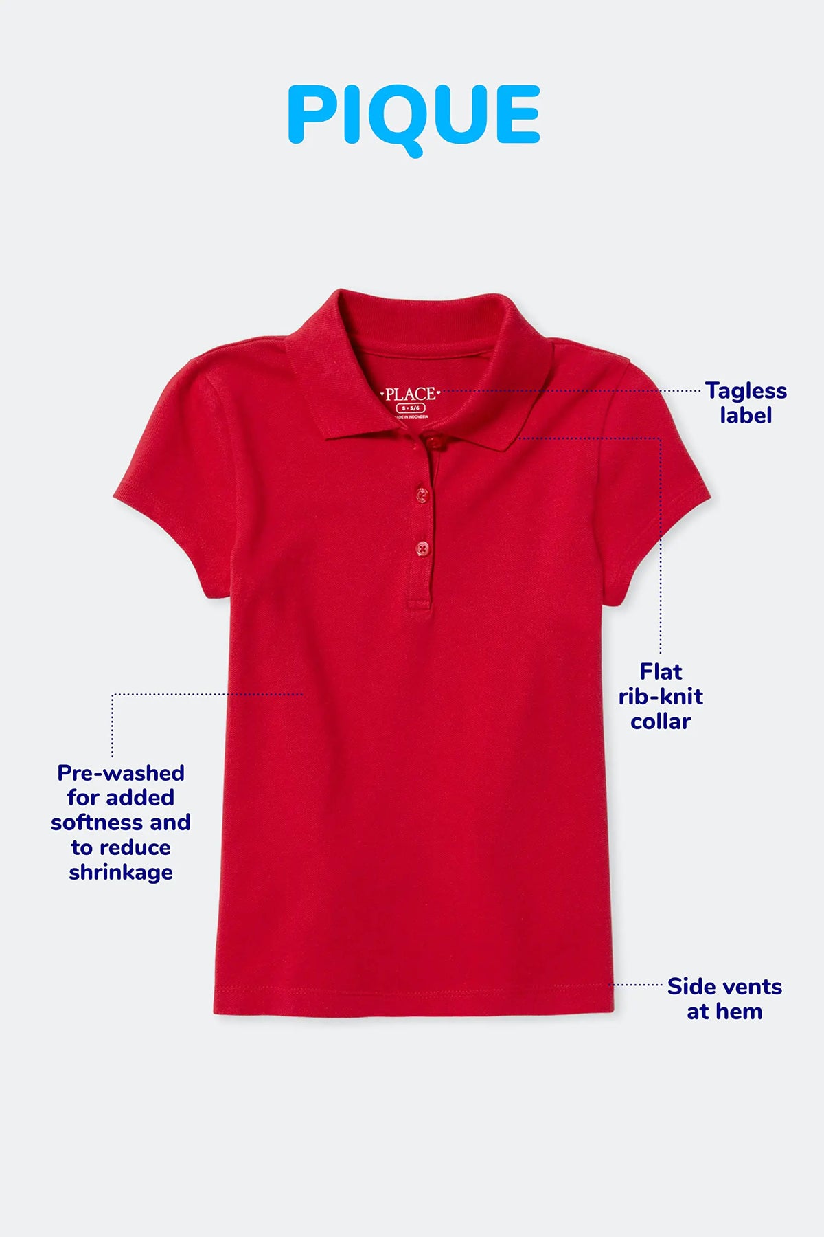 The Children's Place Boys Multipack Short Sleeve Pique Polo X-Large Black 2-pack - # BOAA12510009