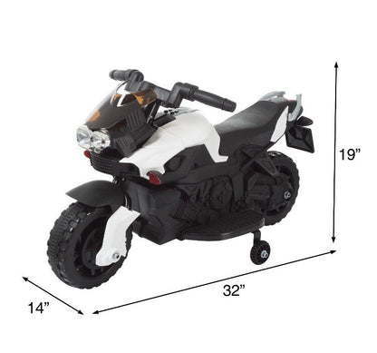 2-Wheel Ride-On Motorcycle Toy with Training Wheels for Kids by Little Rider