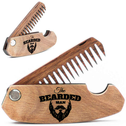 Wooden Beard Comb – Bearded Man