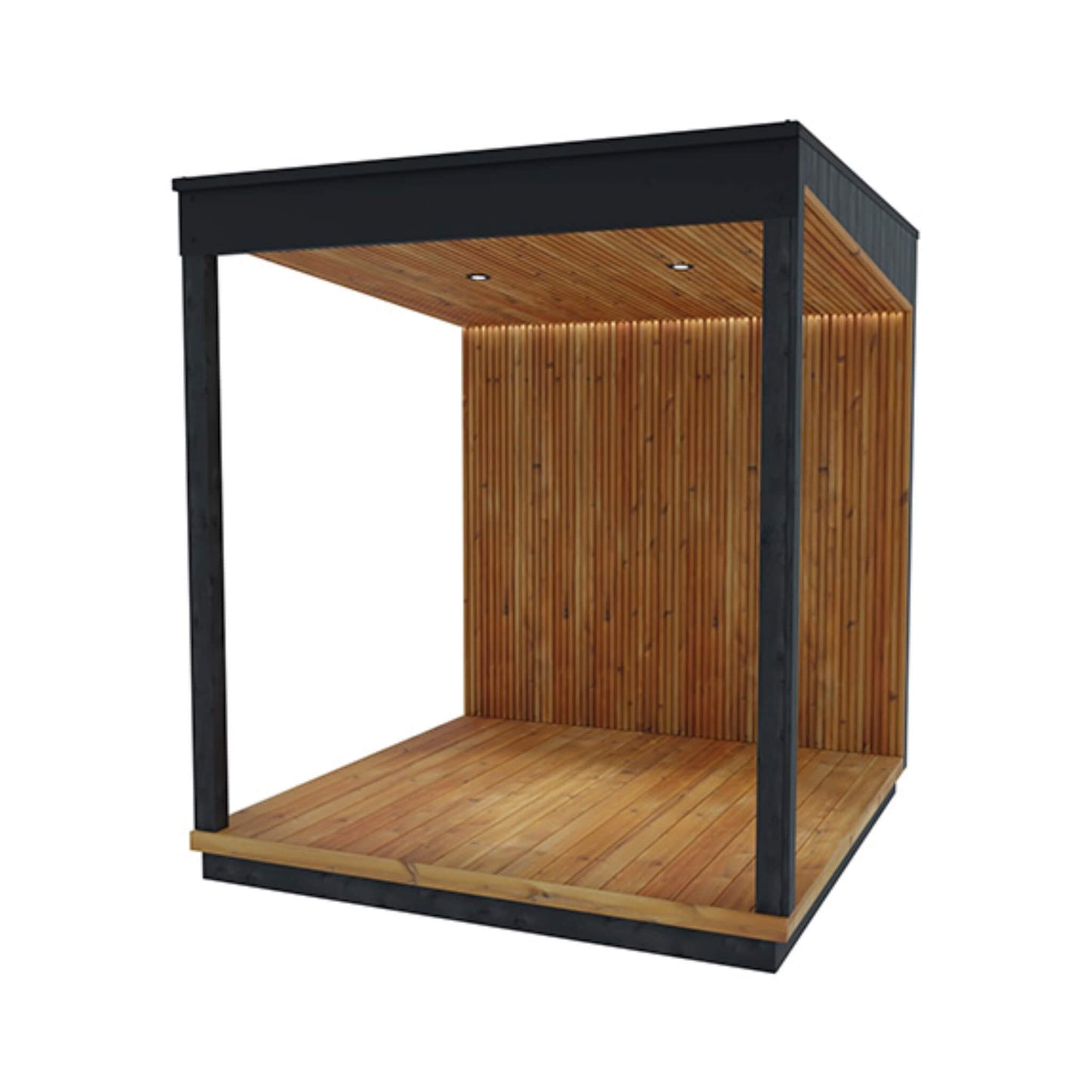 ThermaSol Nordic Misty Outdoor Fully-Assembled Wood Terrace [Made-To-Order] [14-KIR-3654/55] (SAK76490)