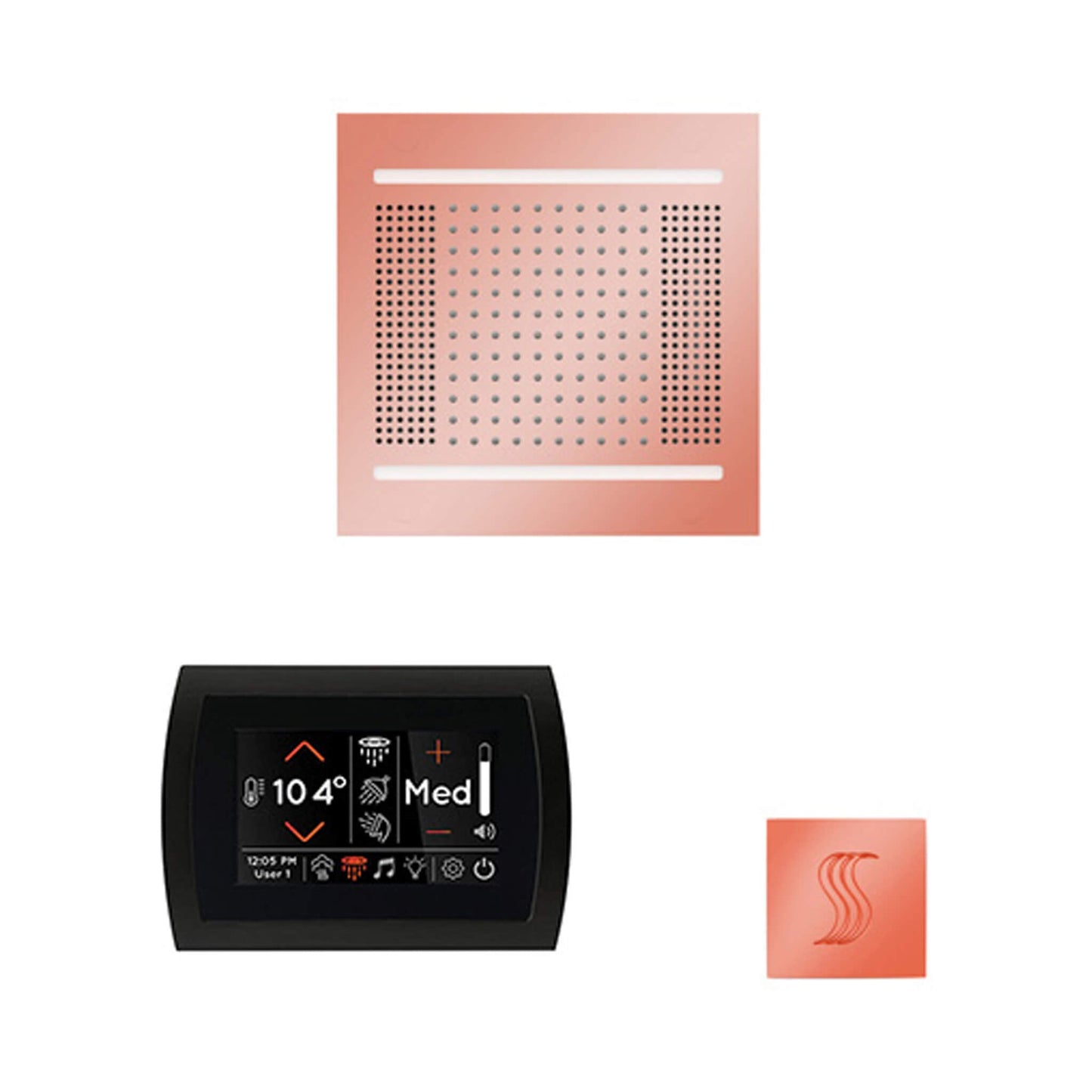 ThermaSol SignaTouch 5-Inch Display Steam Control Package With HydroVive Rainhead (SAK12821)