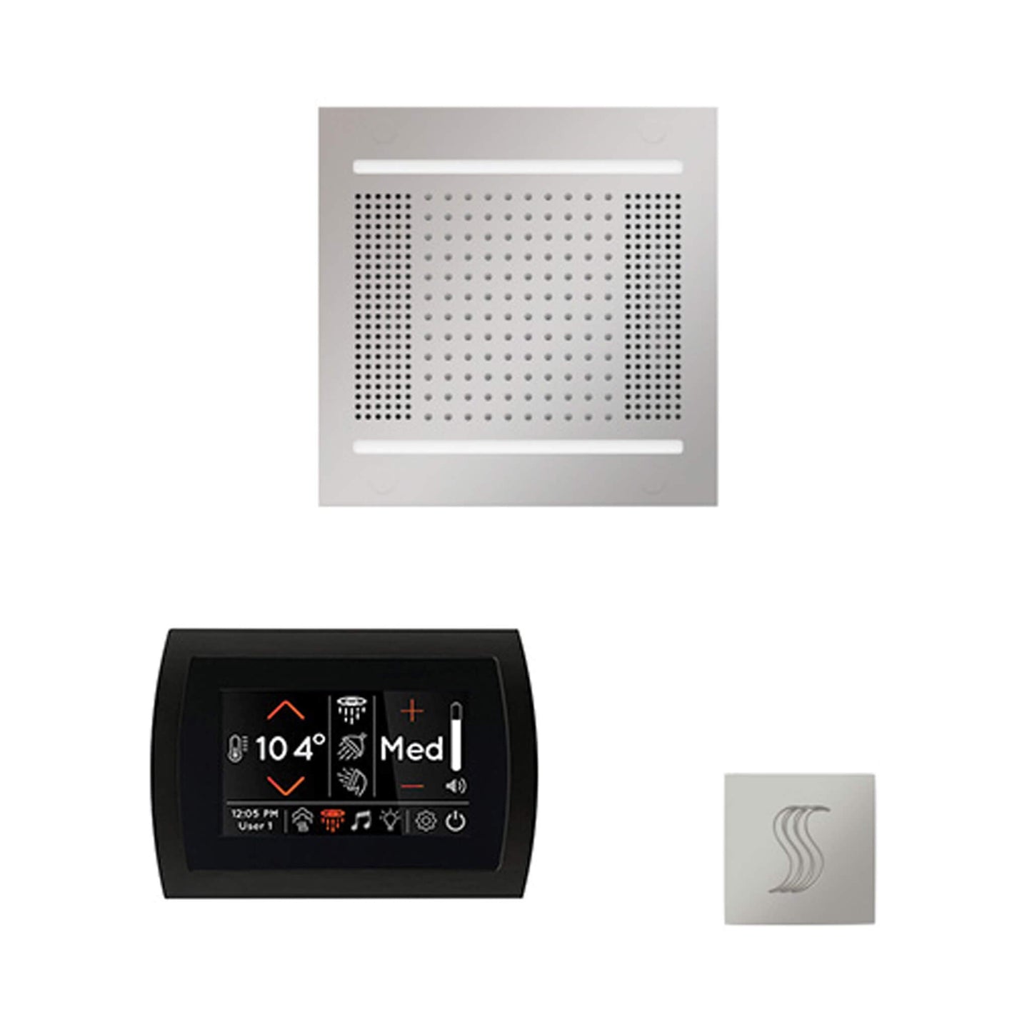 ThermaSol SignaTouch 5-Inch Display Steam Control Package With HydroVive Rainhead (SAK12821)