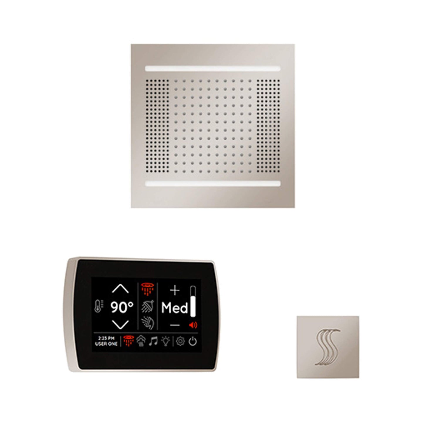 ThermaSol SignaTouch 5-Inch Display Steam Control Package With HydroVive Rainhead (SAK12821)