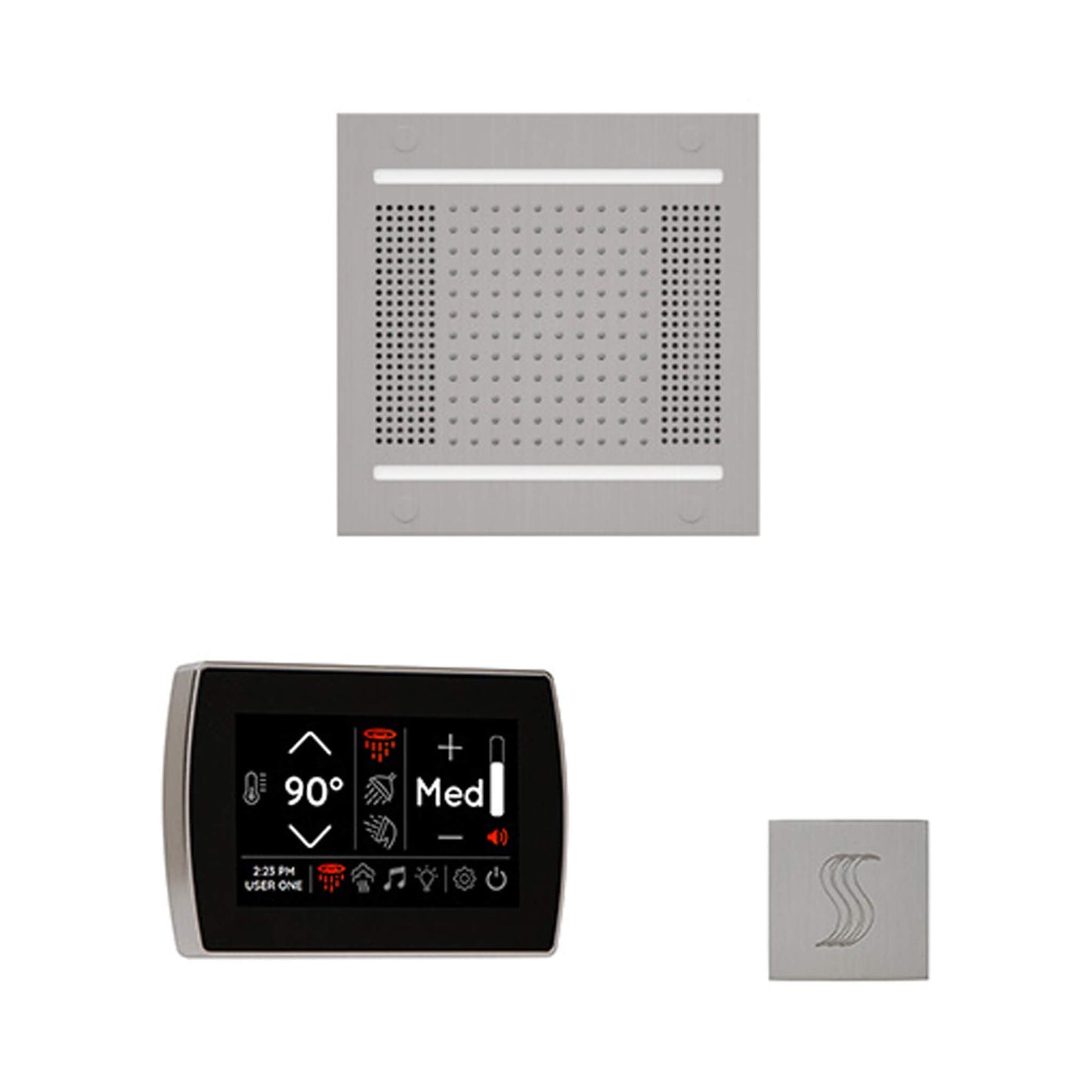 ThermaSol SignaTouch 5-Inch Display Steam Control Package With HydroVive Rainhead (SAK12821)