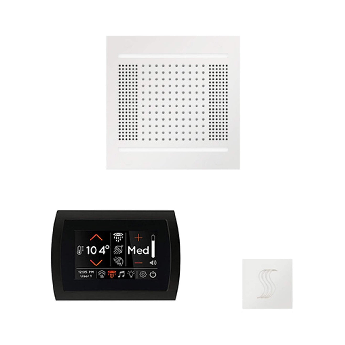 ThermaSol SignaTouch 5-Inch Display Steam Control Package With HydroVive Rainhead (SAK12821)