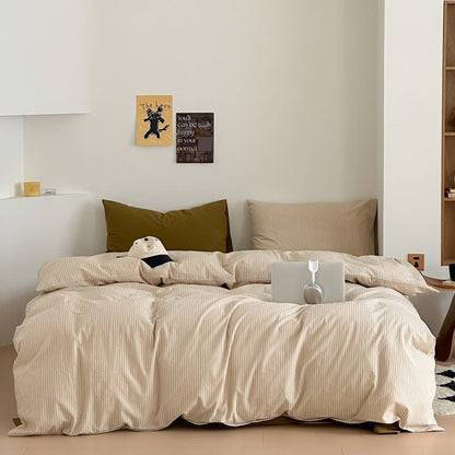 Thin Striped Bedding Set / Blue