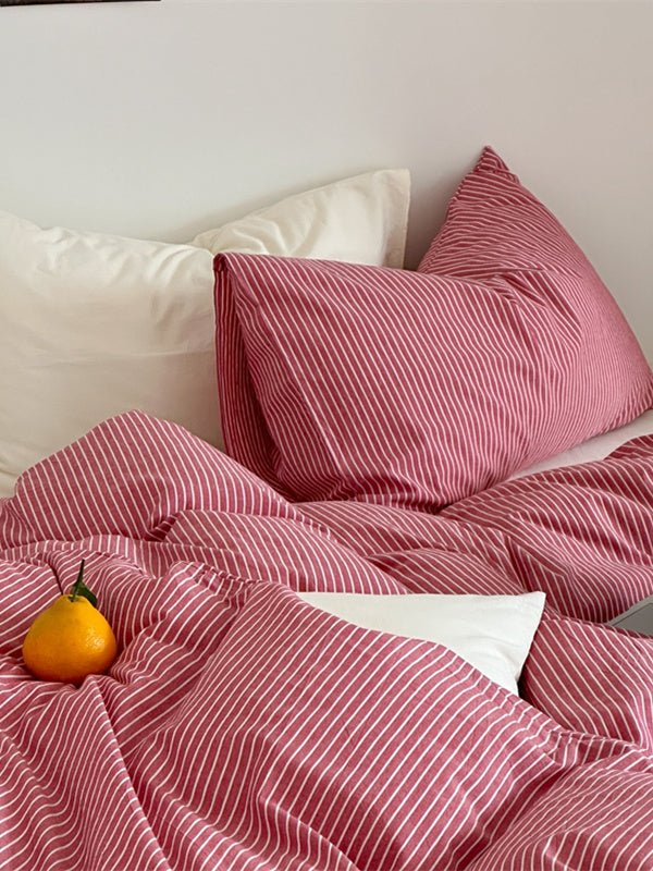 Thin Striped Bedding Set / Blue