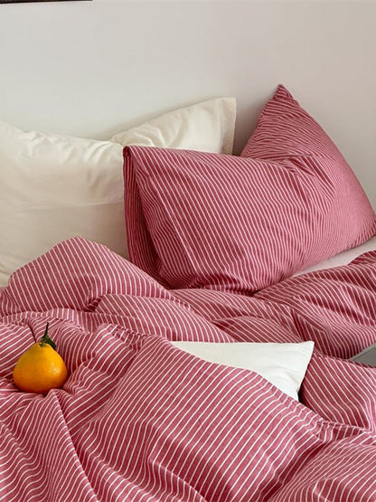 Thin Striped Bedding Set / Blue