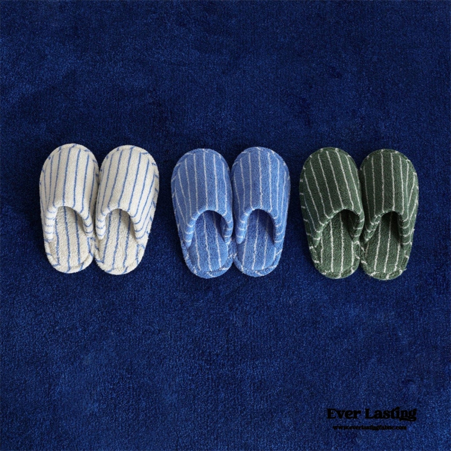 Thin Striped House Slippers
