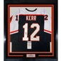 Framed Autographed/Signed Tim Kerr 35x39 Philadelphia Black Hockey Jersey JSA COA