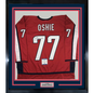 Framed Autographed/Signed TJ T.J. Oshie 2018 SC Champs 35x39 Washington Red Hockey Jersey Beckett BAS COA