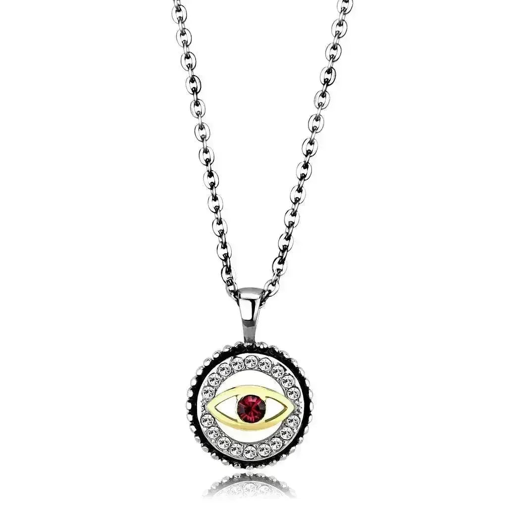 TK2527 - Two-Tone IP Gold (Ion Plating) Stainless Steel Chain Pendant
