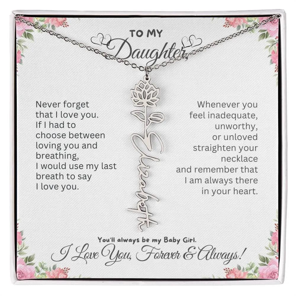 Birth Flower Necklace for Mom | Meaningful Mother's Day Gift from Daughter