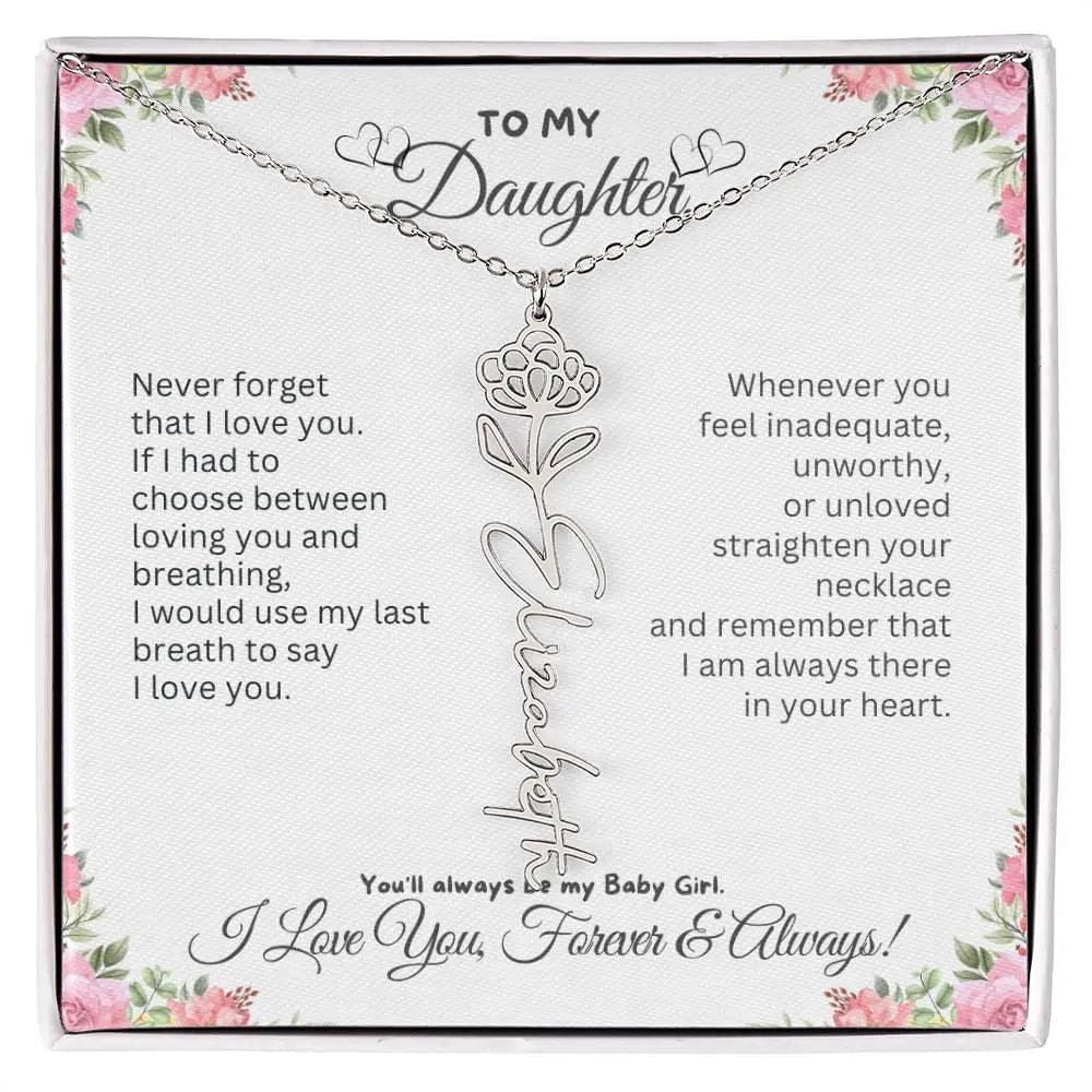 Birth Flower Necklace for Mom | Meaningful Mother's Day Gift from Daughter