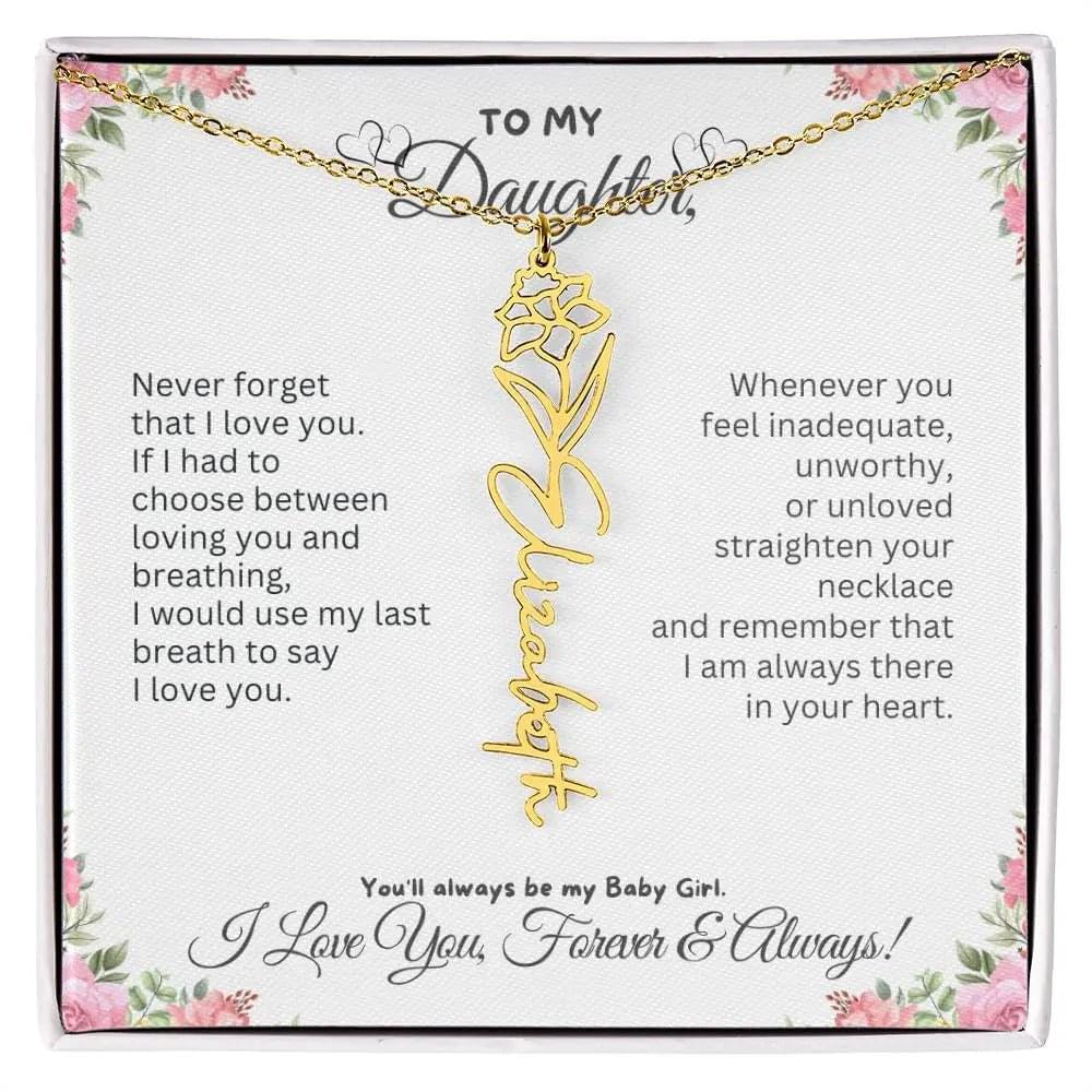 Birth Flower Necklace for Mom | Meaningful Mother's Day Gift from Daughter