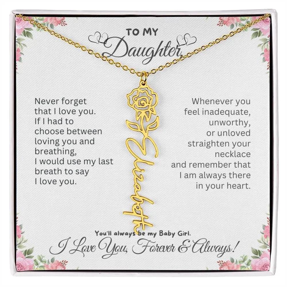 Birth Flower Necklace for Mom | Meaningful Mother's Day Gift from Daughter