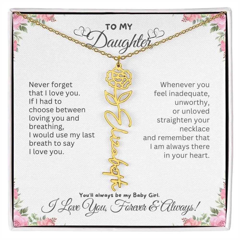 Birth Flower Necklace for Mom | Meaningful Mother's Day Gift from Daughter
