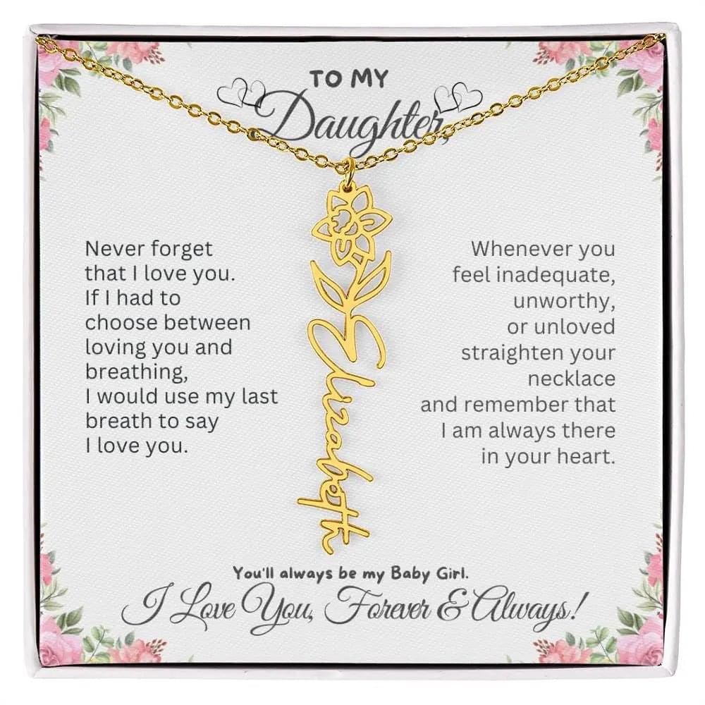 Birth Flower Necklace for Mom | Meaningful Mother's Day Gift from Daughter