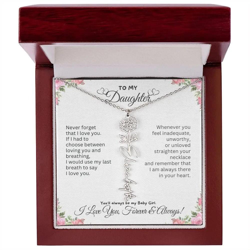 Birth Flower Necklace for Mom | Meaningful Mother's Day Gift from Daughter