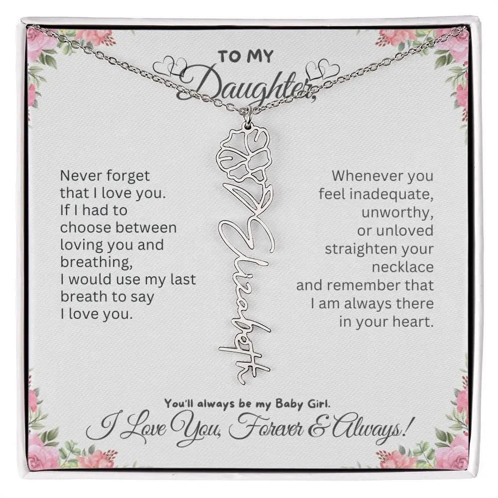 Birth Flower Necklace for Mom | Meaningful Mother's Day Gift from Daughter
