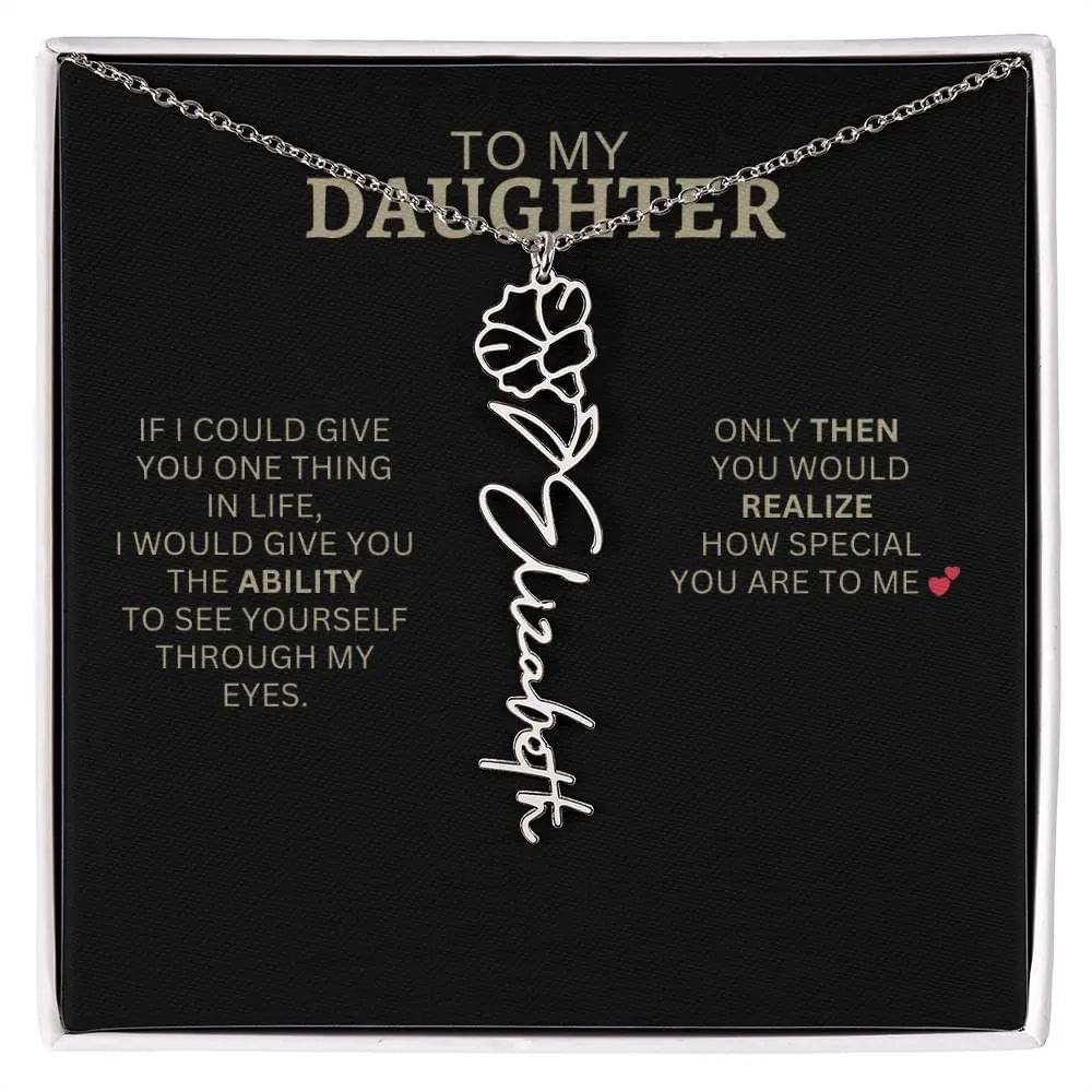 Birth Flower Necklace | Encouragement Gift for Daughter Going Through a Hard Time