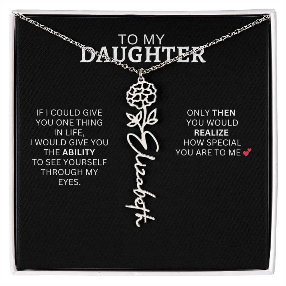 Birth Flower Necklace | Emotional Send Off Gift for Daughter Leaving for College