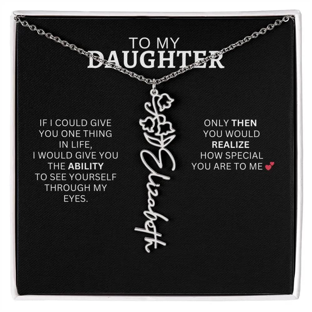Birth Flower Necklace | Emotional Send Off Gift for Daughter Leaving for College