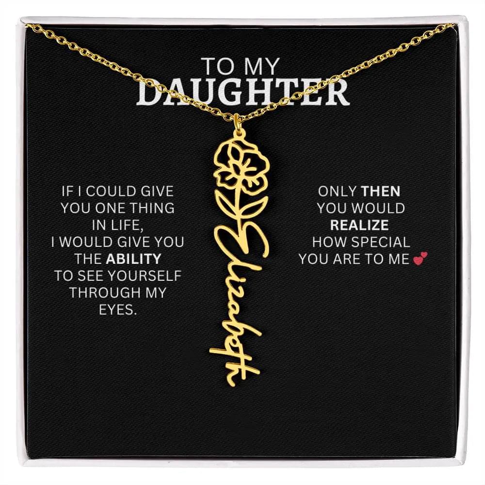 Birth Flower Necklace | Emotional Send Off Gift for Daughter Leaving for College